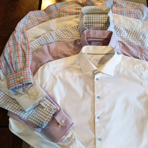 ETON Contemporary Men's Set of 5 Dress Shirts XL  17-17.25 / 44 - Picture 3 of 13